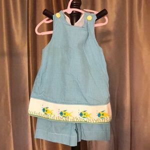 2 Piece Smocked Short Set